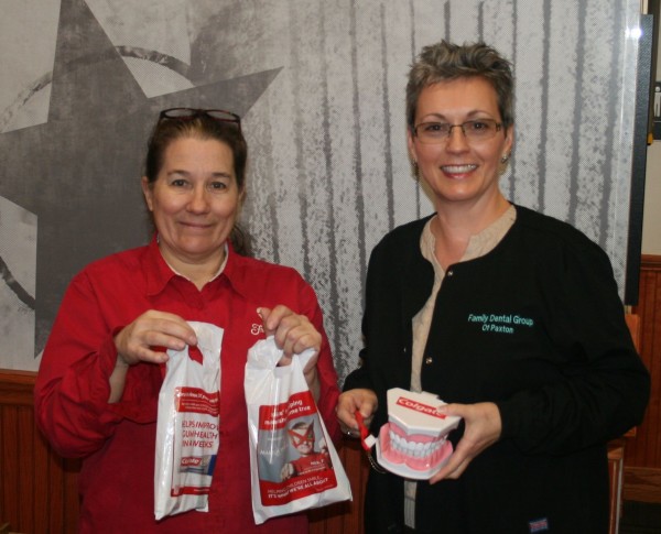 : Family Dental Group of Paxton’s Charleen Astle (right) with Friendly’s Manager Janet Lauziere. 