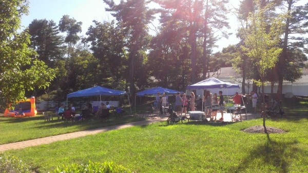 Maplewood Estates, located in Rockland, Mass., hosts its first block party for residents