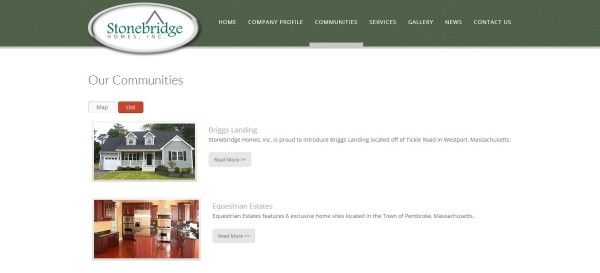 Stonebridge Homes New Website