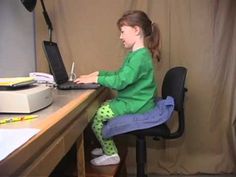 photo of child at computer