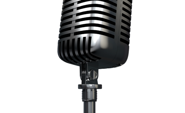 photo of a podcast microphone