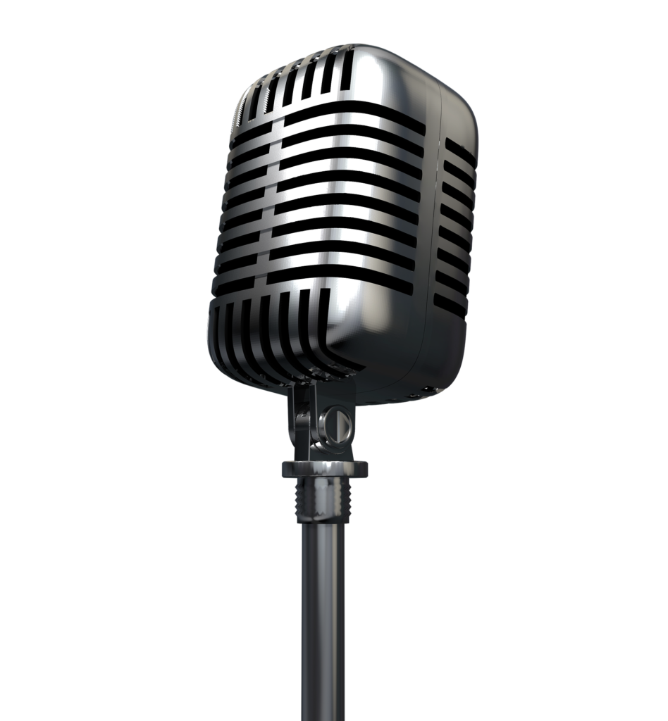 photo of a podcast microphone